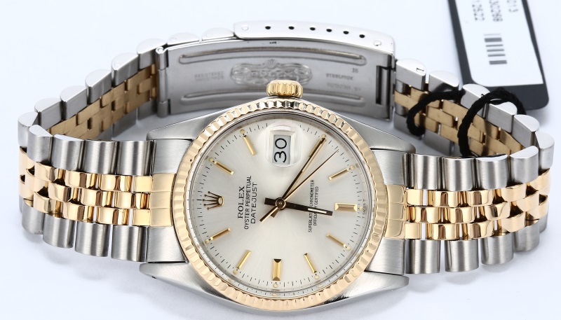 Datejust Rolex 16013 Silver Index Dial