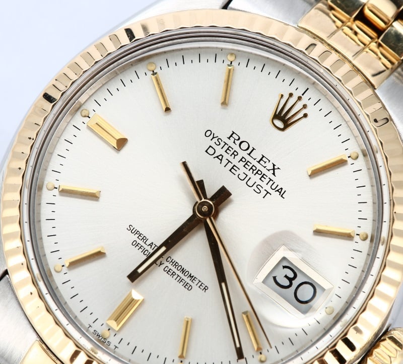 Datejust Rolex 16013 Silver Index Dial