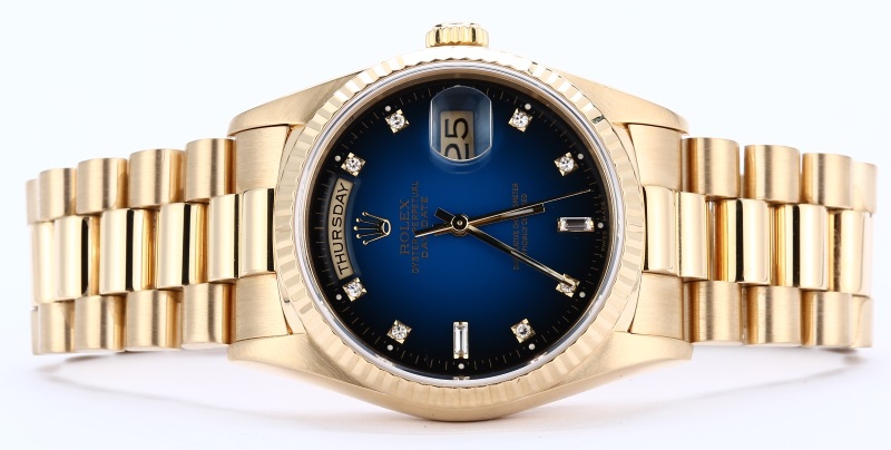 Rolex Day-Date 18238 Blue Vignette Diamond