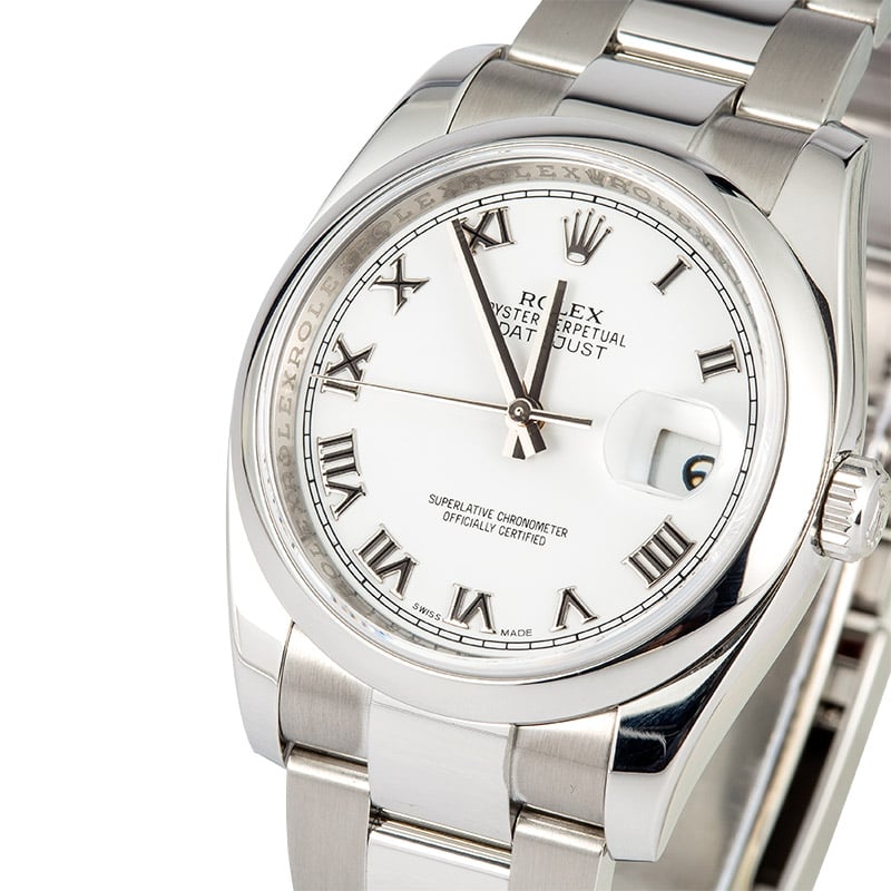 Rolex Datejust 116200 White Roman