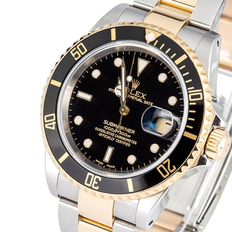 Rolex Submariner 16613 Two-Tone Black Bezel