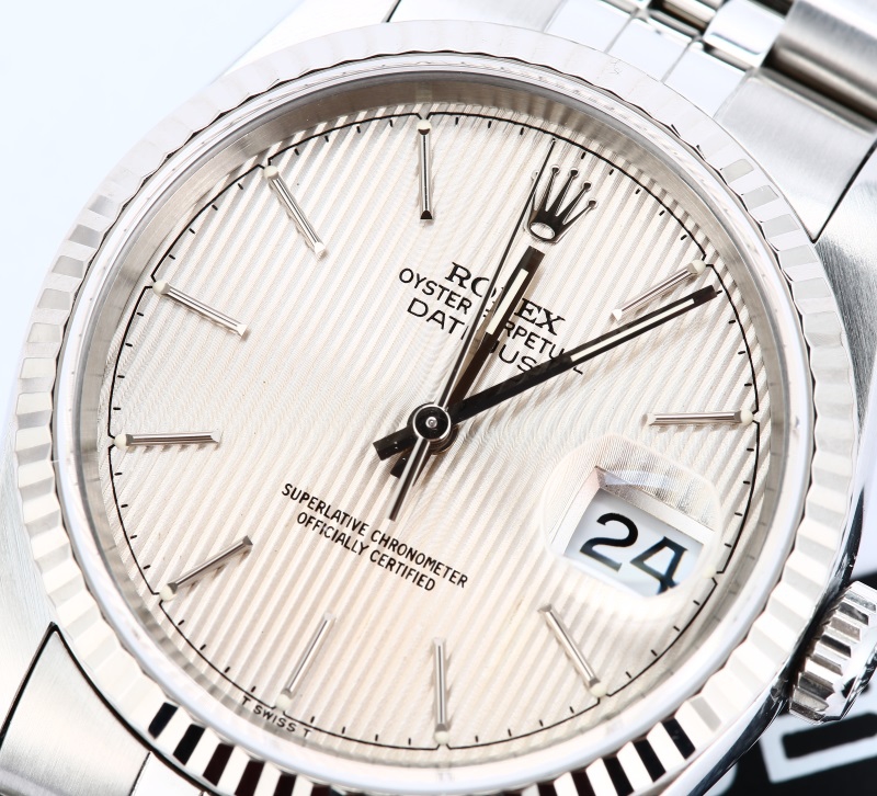 Rolex Datejust 16234 Silver Tapestry Dial