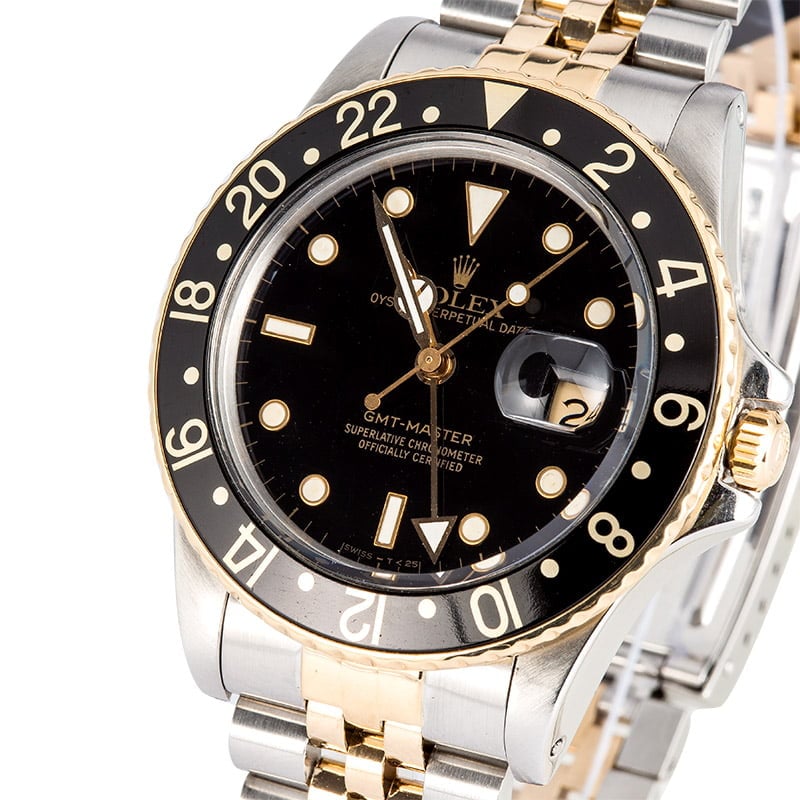 Black Dial Rolex GMT-Master 16753 Jubilee Bracelet