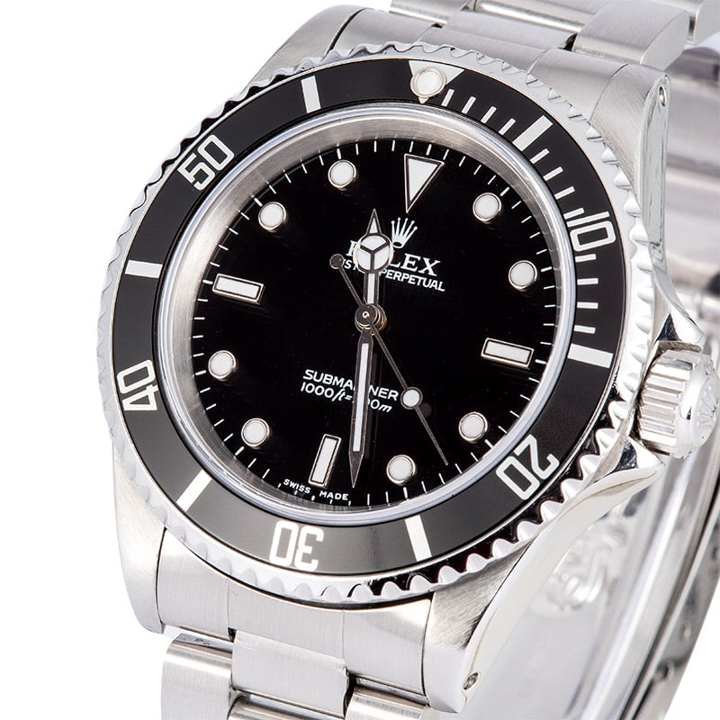 Black Rolex Submariner No Date Model 14060