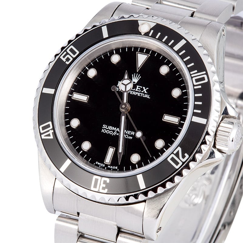 Black Rolex Submariner No Date Model 14060
