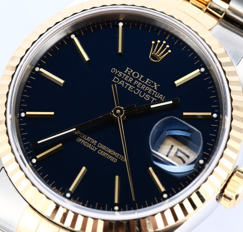 Datejust 16233 Rolex Blue Dial