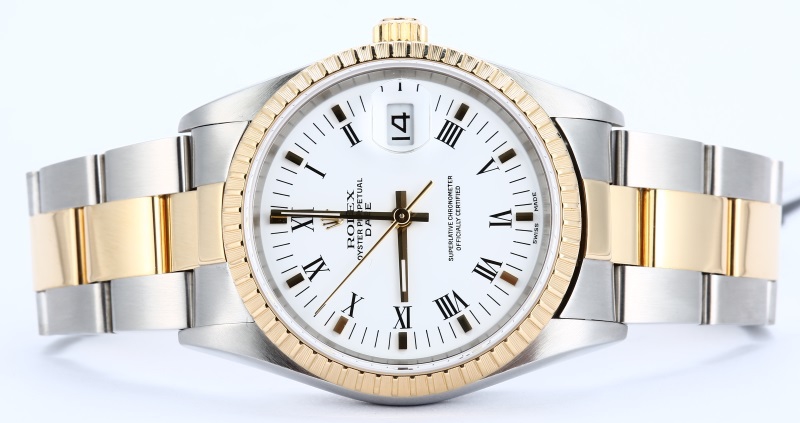 Rolex Date 15223 White Roman Dial