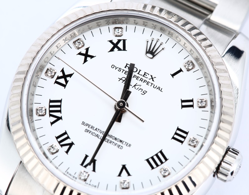 Rolex Air-King 114234 White Diamond Dial