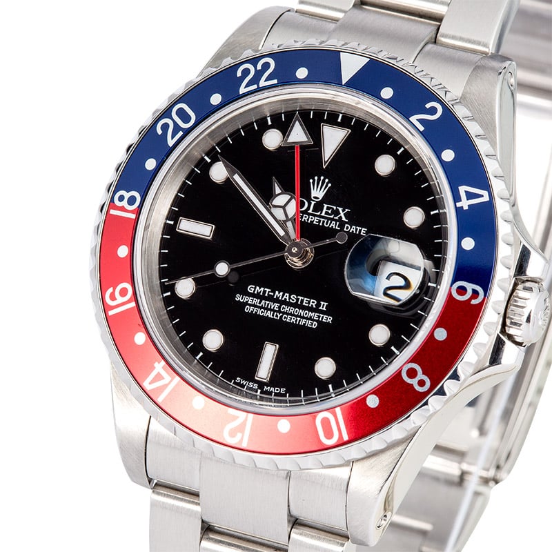 Pepsi Rolex GMT-Master II 16710 Stainless Steel