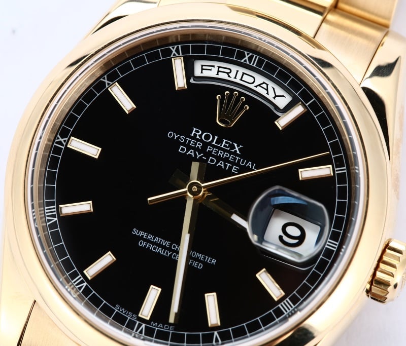 Rolex 18K Gold Day-Date 118208 Oyster