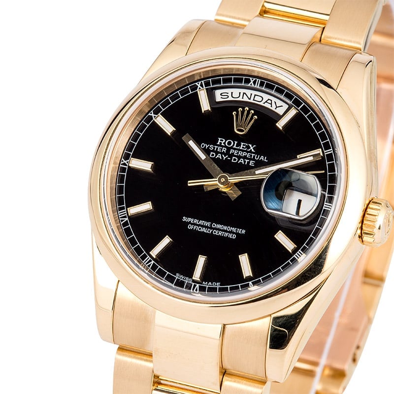 Rolex 18K Gold Day-Date 118208 Oyster