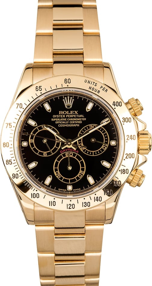 Rolex Daytona 18K 116528 Black Dial