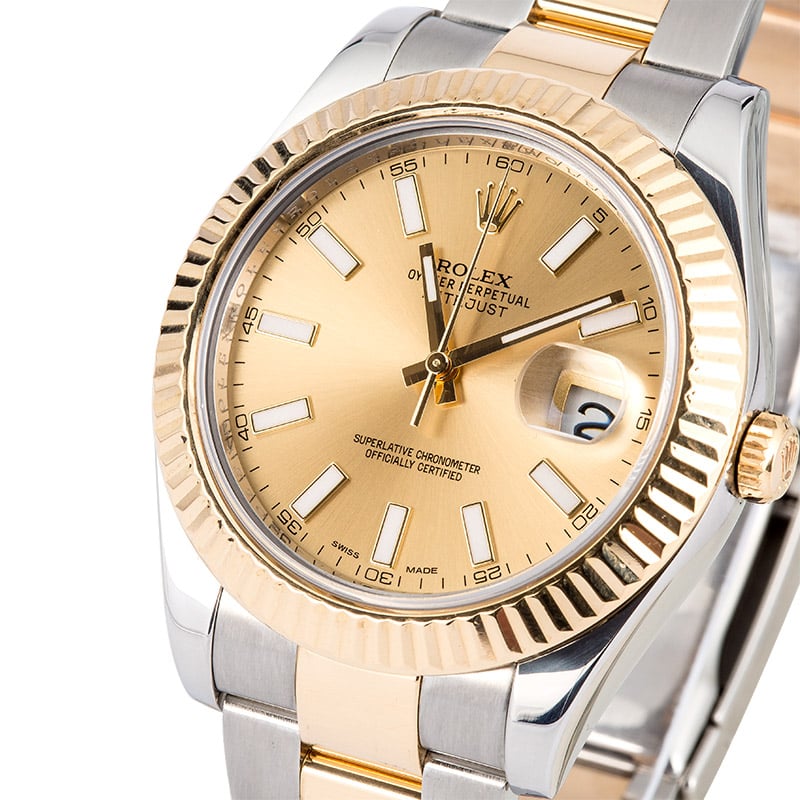 Rolex Datejust II Ref 116333 Champagne Dial