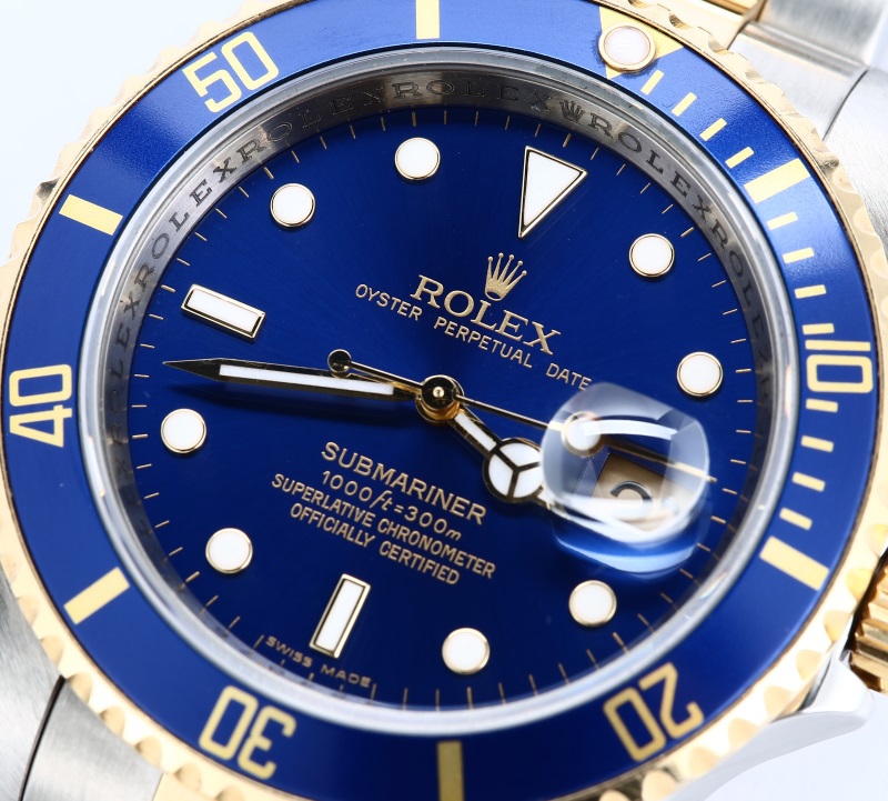 Rolex Submariner Blue 16613 Serial Engraved