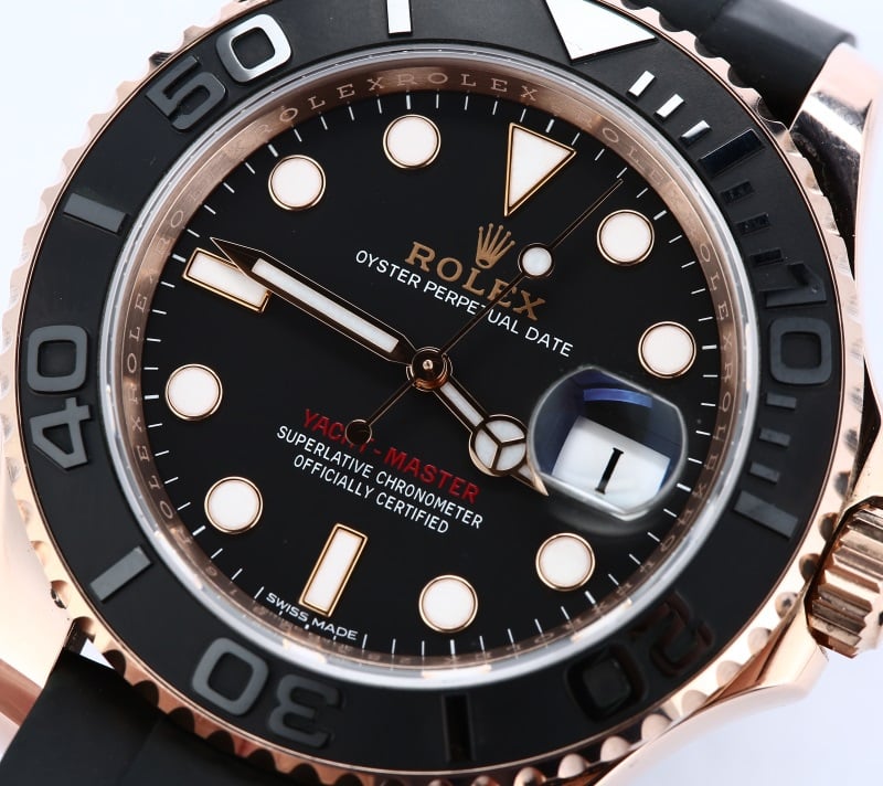 Rolex Everose Yachtmaster 116655 Rubber