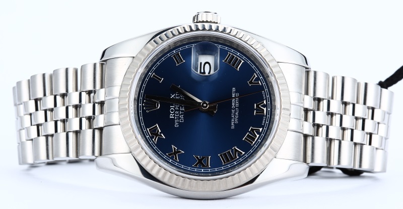 Rolex Datejust Blue 116234 Fluted Bezel