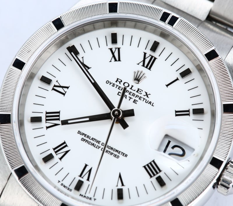 Rolex Date 15210 White Roman Dial