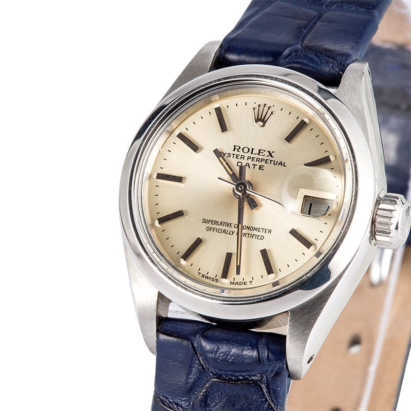 Rolex Ladies Date 6916 Leather Strap