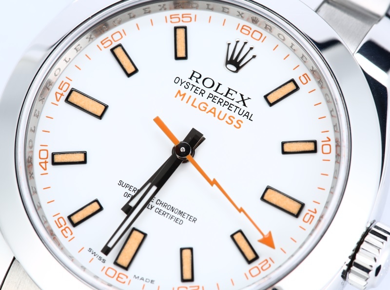 White Rolex Milgauss 116400WSO White Dial