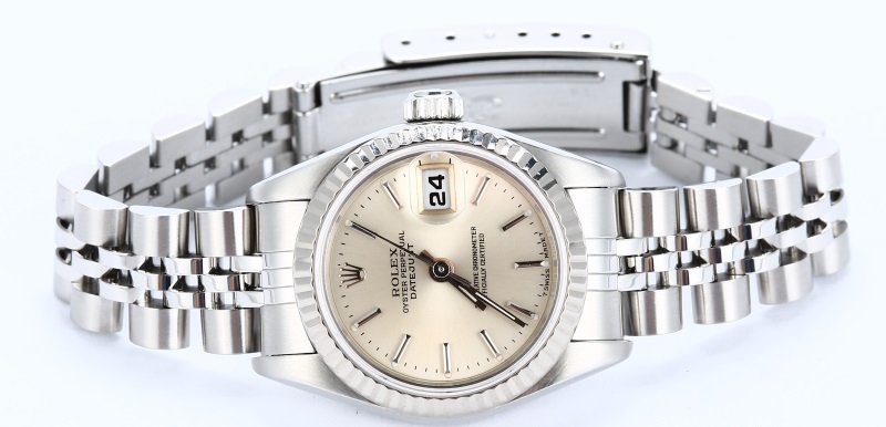 Rolex Ladies Datejust 69174 White Gold Bezel