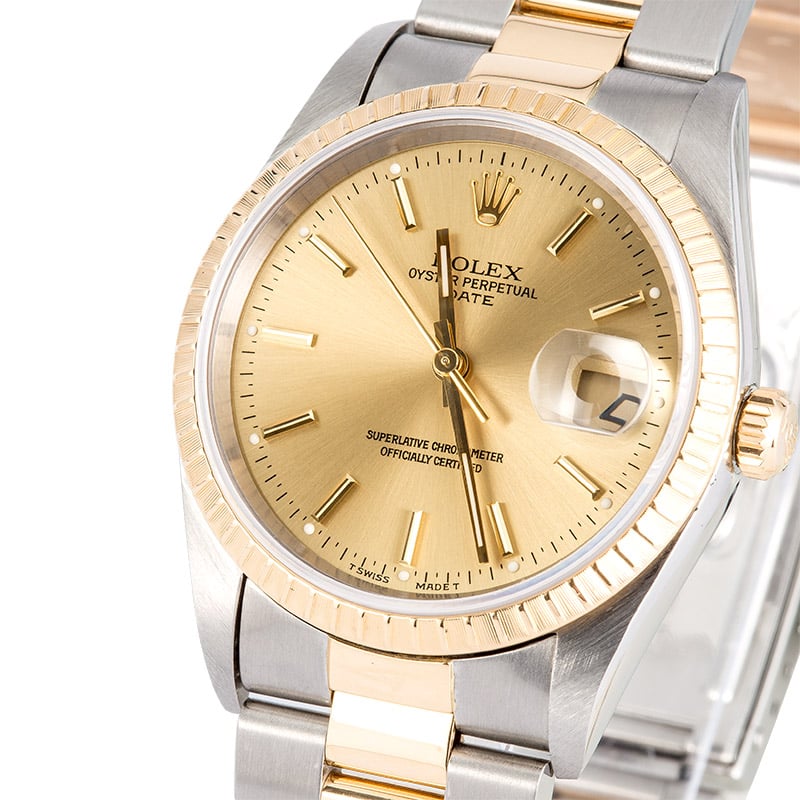 Rolex Oyster Perpetual Date 15223 Champagne