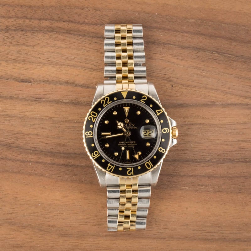 Vintage Rolex GMT-Master 1675 Stainless Steel & 18k Yellow Gold