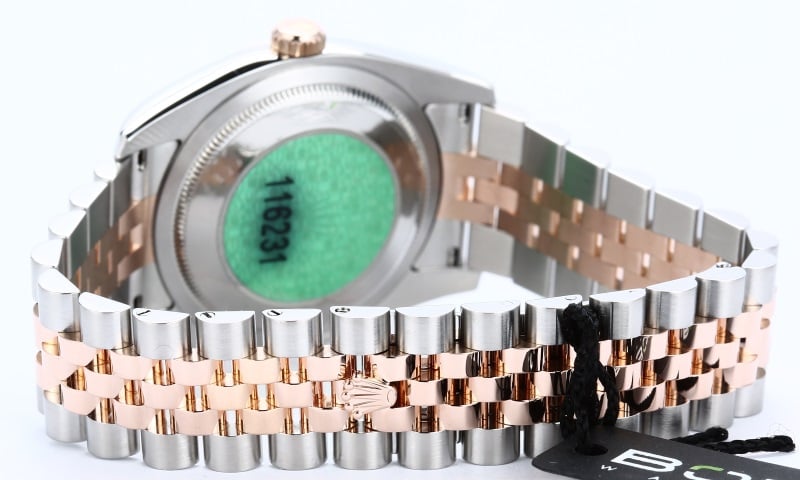 Men's Rolex Stainless and Rose Gold Datejust 116231