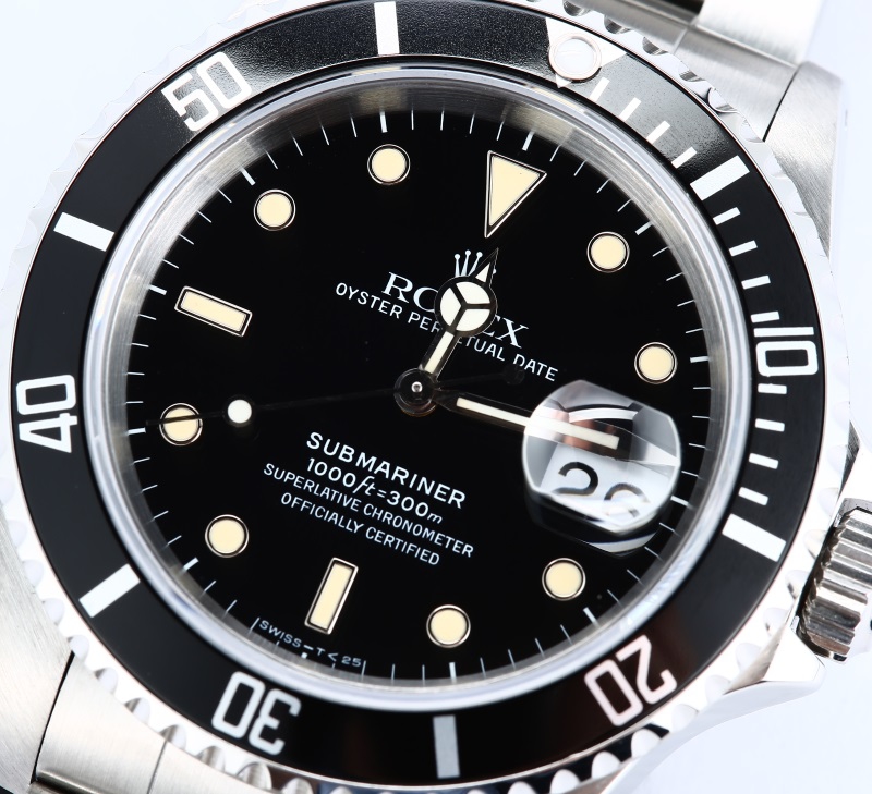 Rolex Oyster Steel Submariner 16610 Black Dial