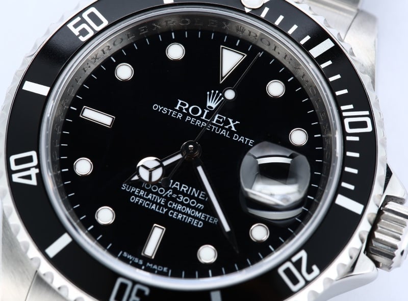 Rolex Oyster Submariner 16610 Serial Engraved