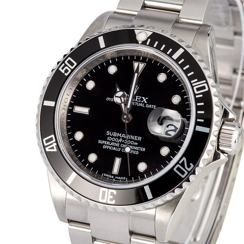 Rolex Oyster Submariner 16610 Serial Engraved