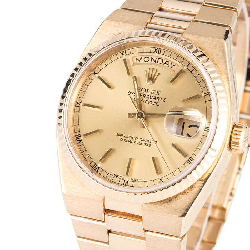 Rolex 18K OysterQuartz 19018 Day-Date