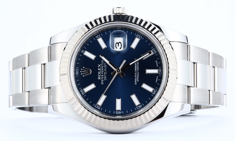 Rolex 41MM Datejust 116334 Blue Index Dial