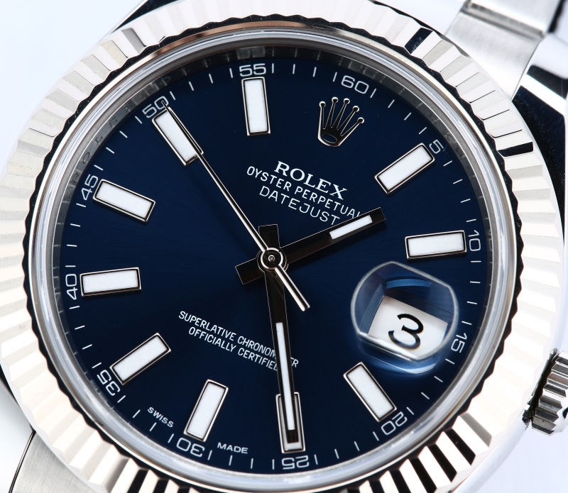 Rolex 41MM Datejust 116334 Blue Index Dial