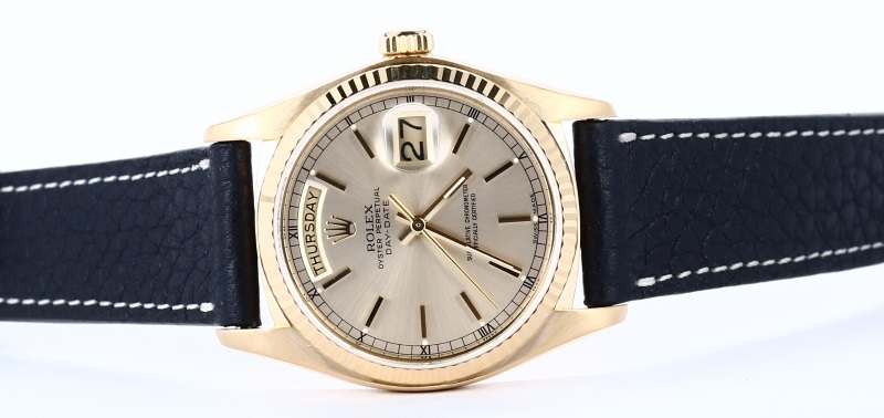 Rolex Gold Day-Date 18078 Leather