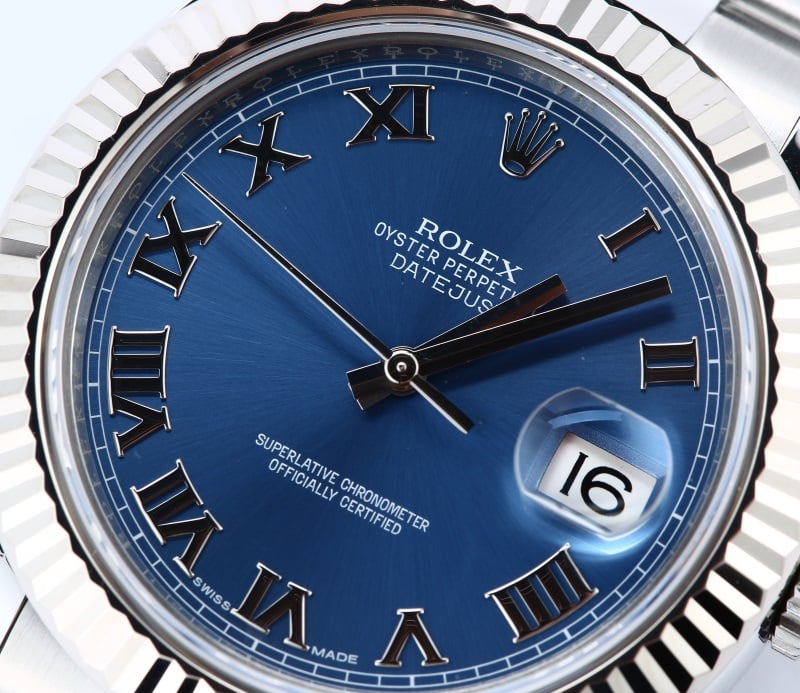 Rolex Datejust II 116334 Roman Dial Blue