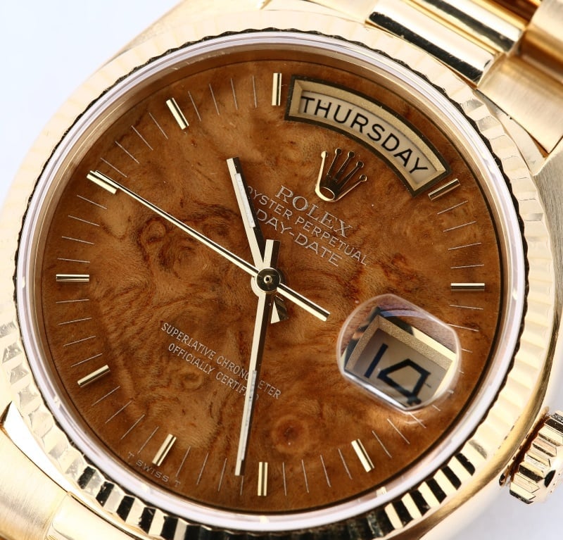 Rolex Day-Date Presidential 18038 Wood Dial