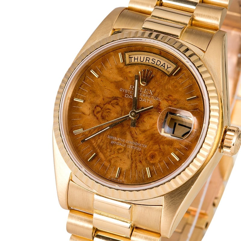 Rolex Day-Date Presidential 18038 Wood Dial