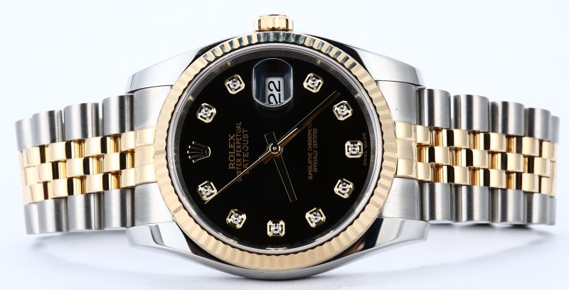 Rolex Datejust Two-Tone 116233 Black Diamond