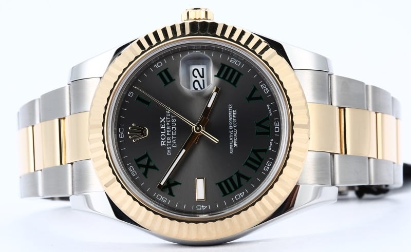 Rolex Two-Tone Datejust II 116333 Slate Roman