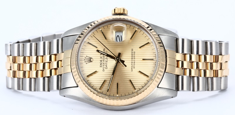 Datejust Rolex 16013 Champagne Tapestry Dial