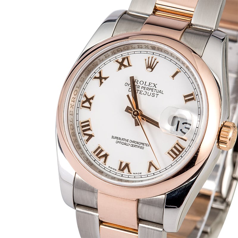 Rolex Datejust 116201 Two-Tone Rose Gold