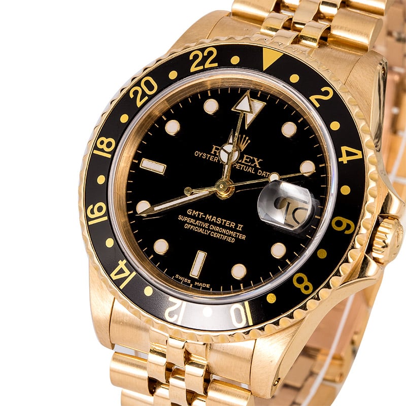 Rolex GMT Master 16758 Yellow Gold Jubilee