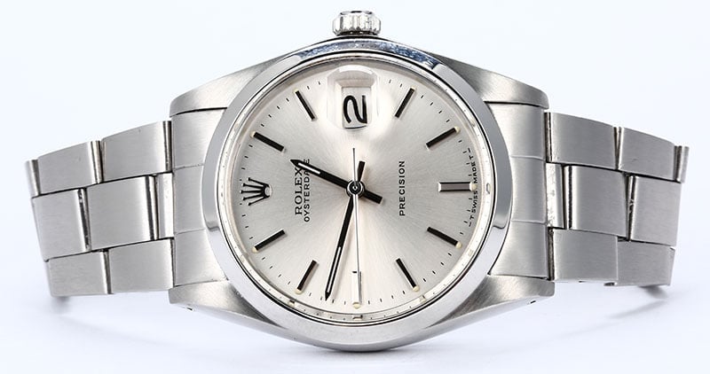 Certified Pre-Owned Rolex Oysterdate 6694 Silver