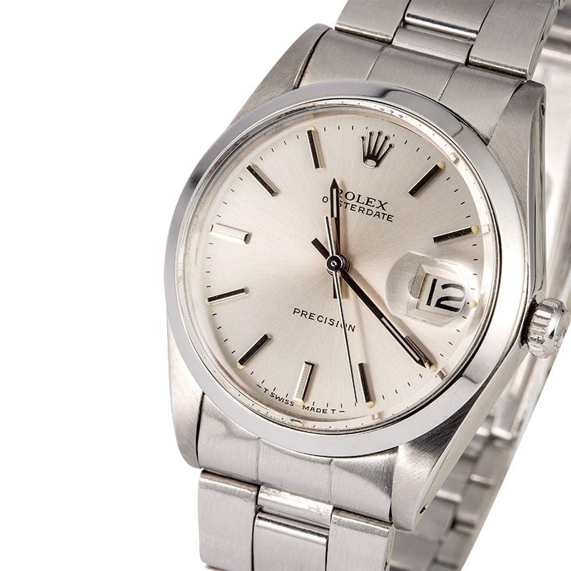 Certified Pre-Owned Rolex Oysterdate 6694 Silver