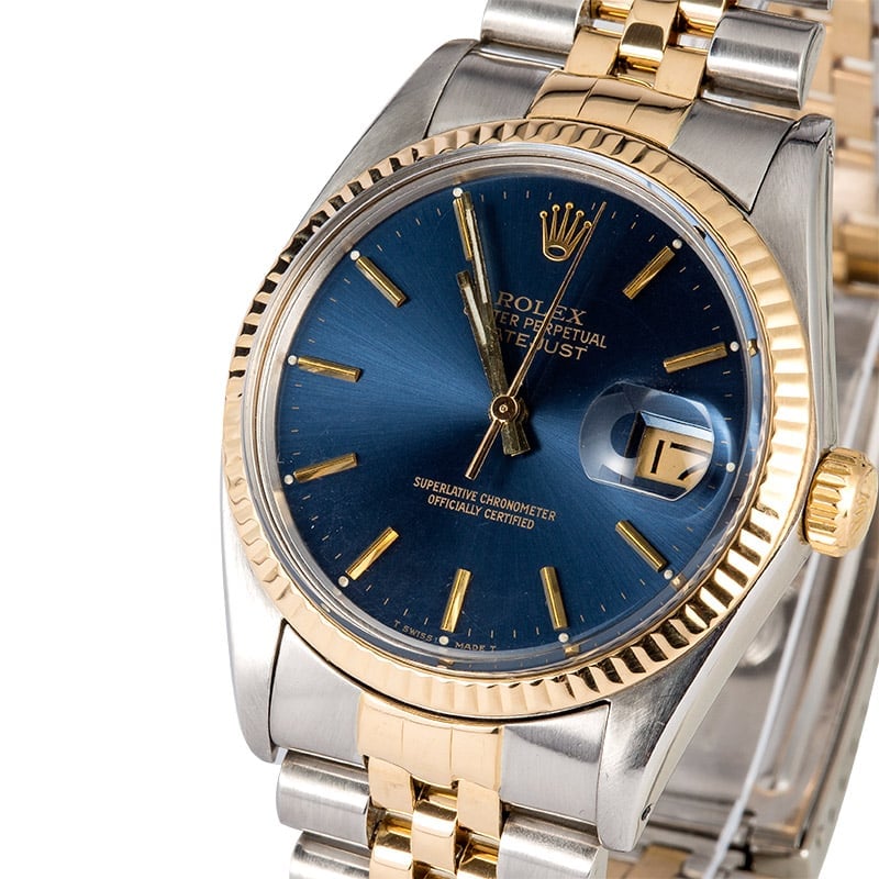 Datejust Rolex Blue Index 16013