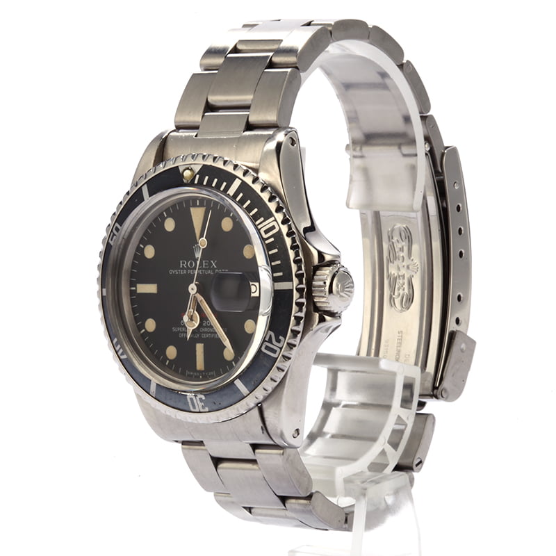 Vintage 1972 Rolex Red Submariner 1680 Matte Black"Ft First Dial"