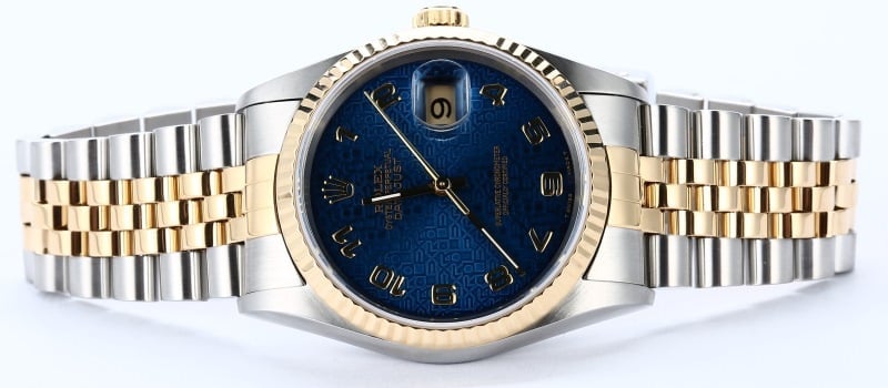 Datejust Rolex 16233 Blue Arabic Dial