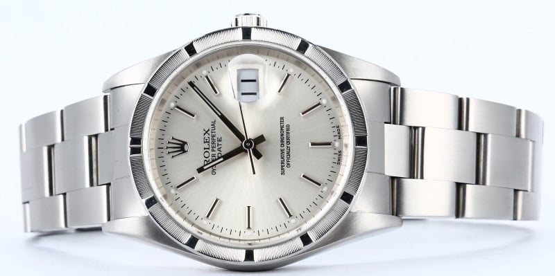 Rolex Stainless Date 15210 Silver Dial