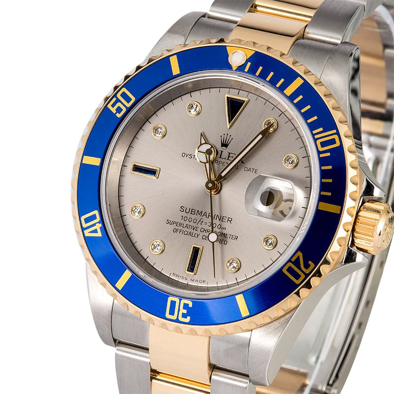 Rolex Submariner 16613 Blue Serti