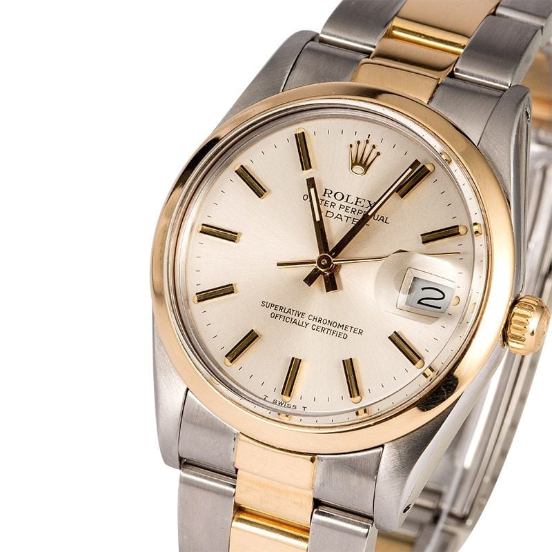 Rolex date sales two tone
